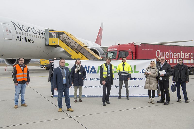 Flughafen Graz: Frachtflüge bringen Masken nach Österreich