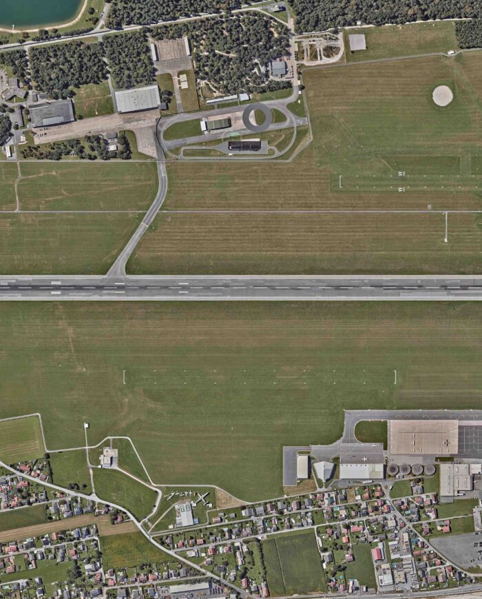 Aufnahme: Vermessung AVT-ZT-GmbH/Graz Airport Luftaufnahme vom Flughafenareal