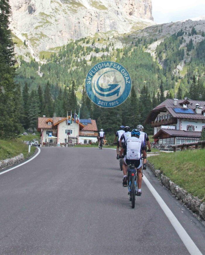 Foto: Sportverein Flughafen Graz Radfahrer:innen in den Bergen vom Sportverein Flughafen Graz
