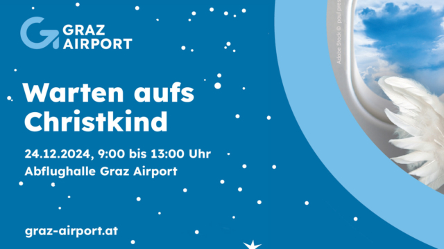 Flyer von Warten aufs Christkind 2024 am Graz Airport