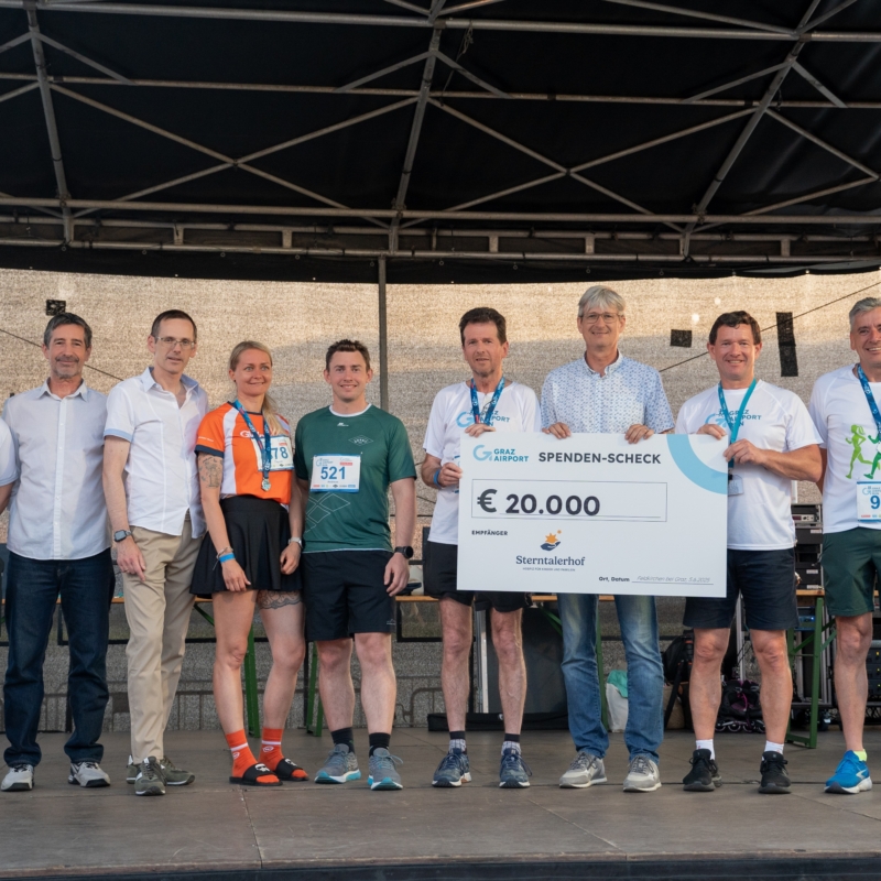 Der Graz Airport Run macht es möglich: € 20.000,- für den Sterntalerhof